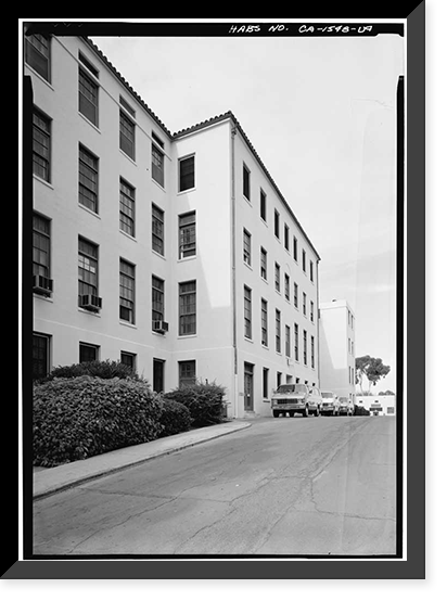U.S. Naval Hospital, South Ward, Park Boulevard, Balboa Park, San Diego, San Diego County, CA - 4, Vintage Print