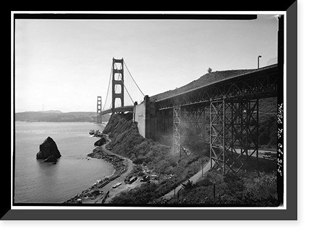 Golden Gate Bridge, Spanning mouth of San Francisco Bay, San Francisco, San Francisco County, CA - 5, Vintage Wall Art