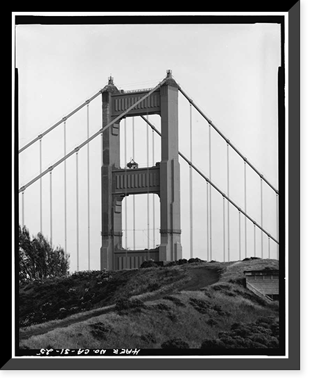 Golden Gate Bridge, Spanning mouth of San Francisco Bay, San Francisco, San Francisco County, CA - 25, Vintage Poster