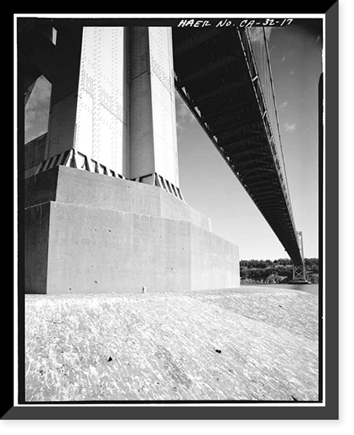 Historic Framed Print, San Francisco Oakland Bay Bridge, Spanning San Francisco Bay, San Francisco, San Francisco County, CA - 17,  17-7/8" x 21-7/8"