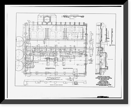 San Francisco Fire Department, Pumping Station No. 2, Van Ness Avenue at Bay, San Francisco, San Francisco County, CA - 28, Antique Print