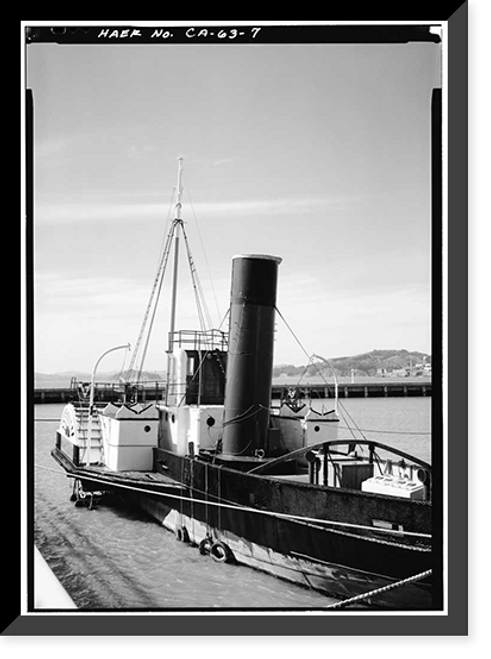 Historic Framed Print, Steam Tug EPPLETON HALL, Hyde Street Pier, San Francisco, San Francisco County, CA - 7,  17-7/8" x 21-7/8"