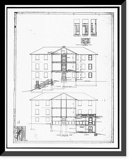 Letterman General Hospital, Nurses' Quarters, Girard Road & Lincoln Boulevard, Presidio of San F, San Francisco, San Francisco County, CA - 26, Vintage Poster