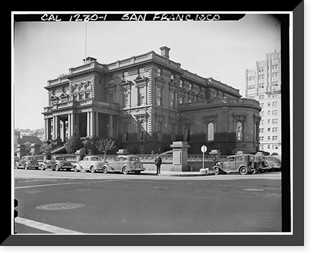 James Clair Flood Mansion, 1000 California Street, San Francisco, San Francisco County, CA, Vintage Wall Art