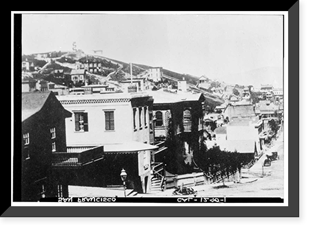 Captain Dakin House, Taylor & Vallejo Streets, San Francisco, San Francisco County, CA, Historic Print