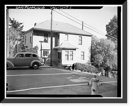 Captain Dakin House, Taylor & Vallejo Streets, San Francisco, San Francisco County, CA - 2, Antique Poster