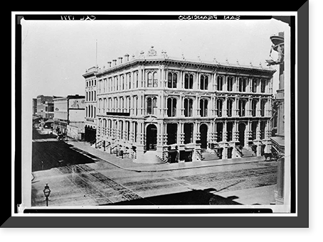 Wells Fargo Bank, Historic View, Sansome & California Streets, San Francisco, San Francisco County, CA, Historic Print