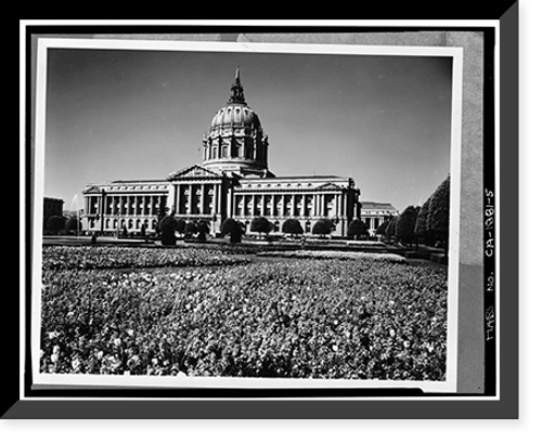 Historic Framed Print, City Hall, Civic Center, San Francisco, San Francisco County, CA - 5,  17-7/8" x 21-7/8"