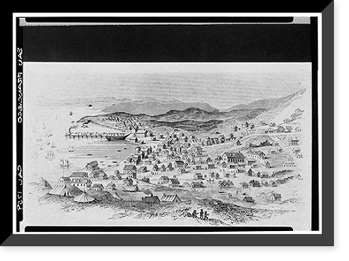 Historic Framed Print, San Francisco, Historic View, 1849, San Francisco, San Francisco County, CA - 2,  17-7/8" x 21-7/8"