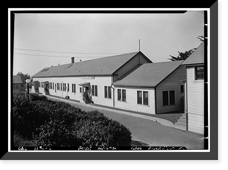 Historic Framed Print, Fort Mason, Barracks No. 19, San Francisco, San Francisco County, CA - 2,  17-7/8" x 21-7/8"