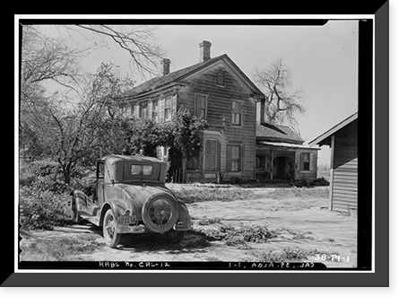 Farmhouse, Alba, San Joaquin County, CA, Historic Print