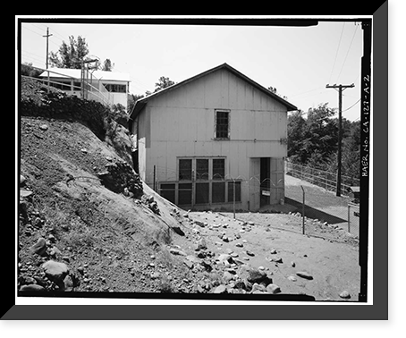 Historic Framed Print, Centerville Hydroelectric System, Powerhouse, Butte Creek, Centerville, Butte County, CA - 2,  17-7/8" x 21-7/8"