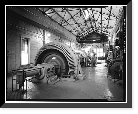 Centerville Hydroelectric System, Powerhouse, Butte Creek, Centerville, Butte County, CA - 4 Classic, Historic Print