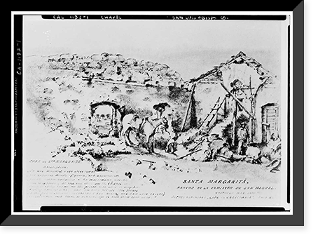 Santa Margarita Asistencia, Santa Margarita vicinity, San Luis Obispo County, CA, Antique Poster