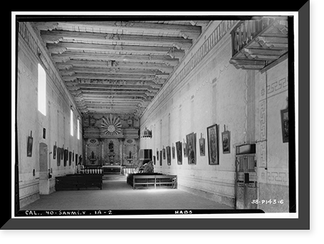Mission San Miguel Arcangel, Highway 101, San Miguel vicinity, San Luis Obispo County, CA - 5, Vintage Print