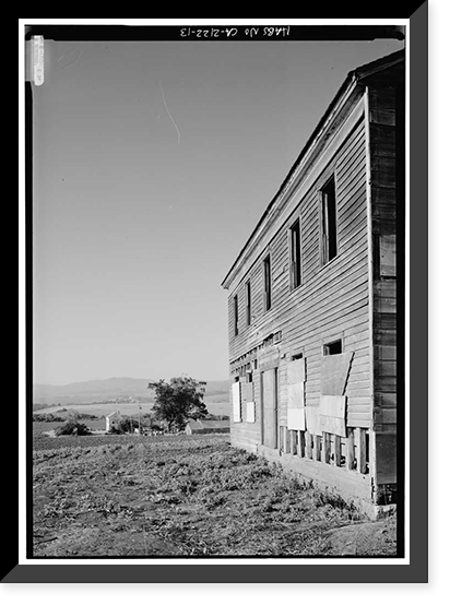 Historic Framed Print, James Johnston House, Higgins Road, Half Moon Bay, San Mateo County, CA - 13,  17-7/8" x 21-7/8"