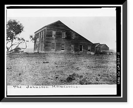 Historic Framed Print, James Johnston House, Higgins Road, Half Moon Bay, San Mateo County, CA - 15,  17-7/8" x 21-7/8"