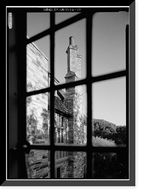 Historic Framed Print, Clark House, Hillsborough, San Mateo County, CA - 10,  17-7/8" x 21-7/8"