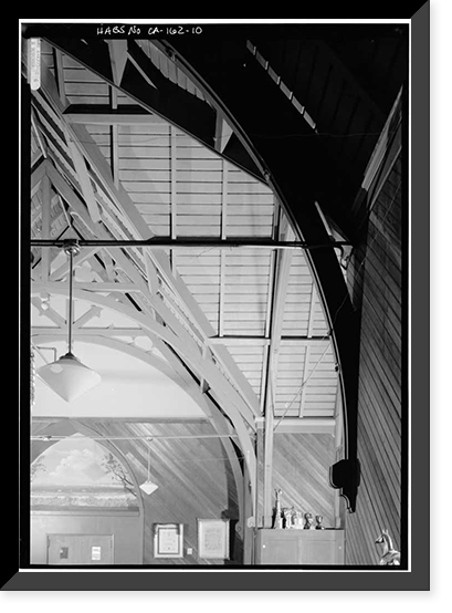 Historic Framed Print, Methodist Episcopal Church, 108 San Gregorio Street, Pescadero, San Mateo County, CA - 10,  17-7/8" x 21-7/8"