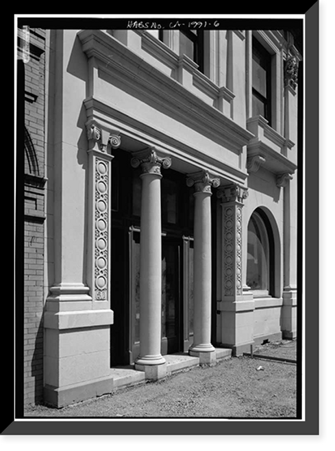 Historic Framed Print, Bank of San Mateo County, 2000-2002 Broadway, Redwood City, San Mateo County, CA - 6,  17-7/8" x 21-7/8"
