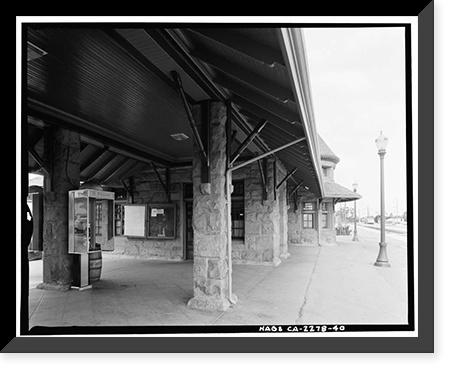 Southern Pacific Depot, 559 El Camino Real, San Carlos, San Mateo County, CA - 40, Historic Print