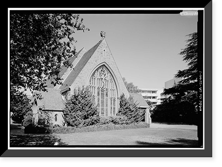Historic Framed Print, St. Matthew's Episcopal Church, El Camino Real & Baldwin Street, San Mateo, San Mateo County, CA,  17-7/8" x 21-7/8"