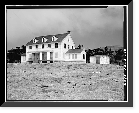 Historic Framed Print, Point Arguello Coast Guard Rescue Station, Lompoc vicinity, Santa Barbara County, CA - 19,  17-7/8" x 21-7/8"