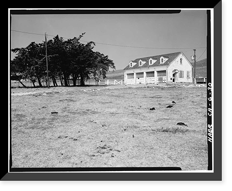 Historic Framed Print, Point Arguello Coast Guard Rescue Station, Lompoc vicinity, Santa Barbara County, CA - 30,  17-7/8" x 21-7/8"