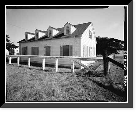 Historic Framed Print, Point Arguello Coast Guard Rescue Station, Lompoc vicinity, Santa Barbara County, CA - 32,  17-7/8" x 21-7/8"
