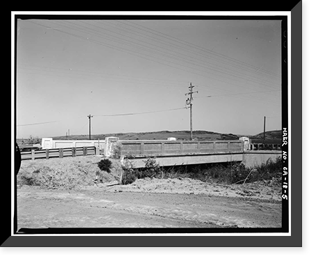 San Antonio Creek Bridge, State Highway 1, Lompoc vicinity, Santa Barbara County, CA - 5, Antique Poster