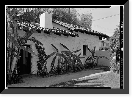 Historic Framed Print, El Cuartel, 122 East Canon Perdido Street, Santa Barbara, Santa Barbara County, CA - 2,  17-7/8" x 21-7/8"