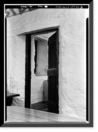 Historic Framed Print, El Cuartel, 122 East Canon Perdido Street, Santa Barbara, Santa Barbara County, CA - 3,  17-7/8" x 21-7/8"
