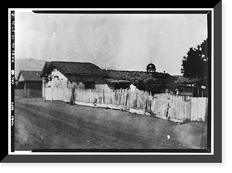 Historic Framed Print, El Cuartel, 122 East Canon Perdido Street, Santa Barbara, Santa Barbara County, CA - 5,  17-7/8" x 21-7/8"