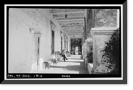 Mission Santa Inez, Monastery, State Highway 150, Solvang, Santa Barbara County, CA - 2, Antique Poster
