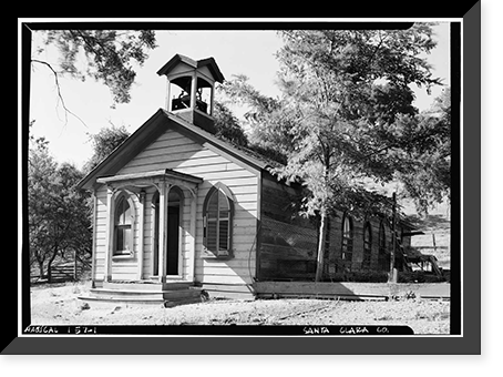 Guadalupe Mine, Church & Schoolhouse, Guadalupe Mine, New Almaden, Santa Clara County, CA Classic, Antique Poster