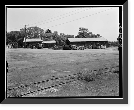 Historic Framed Print, Stevens Ranch Complex, State Route 101, Coyote vicinity, Santa Clara County, CA - 3,  17-7/8" x 21-7/8"