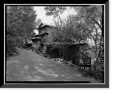 Historic Framed Print, Yung See San Fong (House), 16660 Cypress Way, Los Gatos, Santa Clara County, CA - 3,  17-7/8" x 21-7/8"