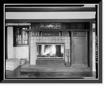Historic Framed Print, Yung See San Fong (House), 16660 Cypress Way, Los Gatos, Santa Clara County, CA - 7,  17-7/8" x 21-7/8"
