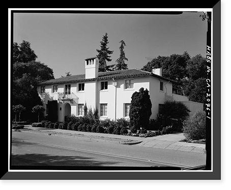 John G. Kennedy House, 423 Chaucer Street, Palo Alto, Santa Clara County, CA, Antique Wall Art