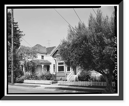 Harrison Street Block (Houses), 1009-1091 Harrison Street, Santa Clara, Santa Clara County, CA, Vintage Wall Art