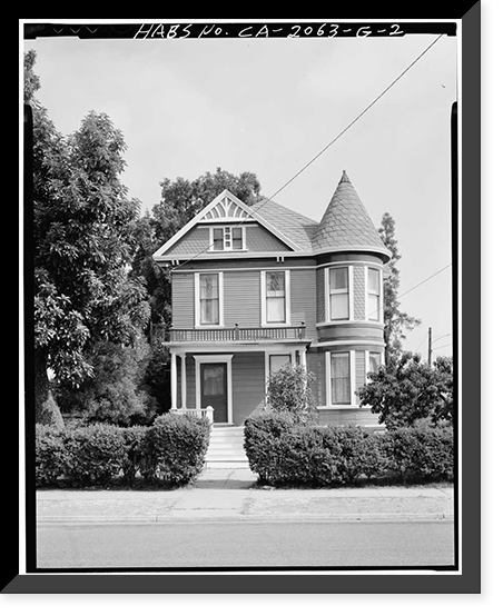 Harrison Street Block (Houses), 1009-1091 Harrison Street, Santa Clara, Santa Clara County, CA - 8, Antique Print