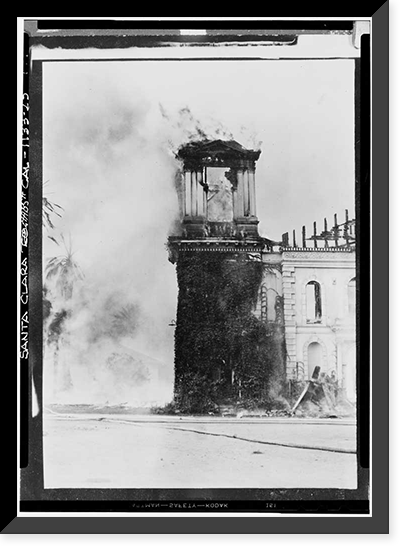 Mission Santa Clara de Asis, Franklin & Grant Streets, Santa Clara, Santa Clara County, CA - 23, Antique Poster