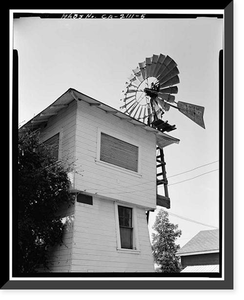 Historic Framed Print, John Krohn Tank House, 13000 Foothill Avenue, San Martin, Santa Clara County, CA - 5,  17-7/8" x 21-7/8"