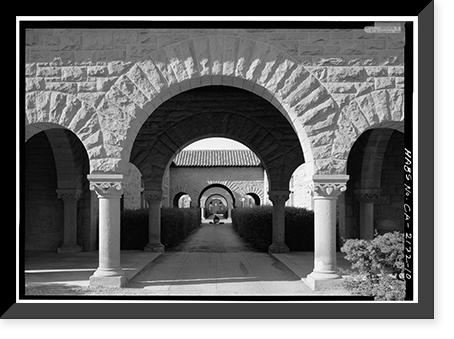 Stanford University Quadrangle, Stanford University Campus, Stanford, Santa Clara County, CA - 10, Vintage Poster