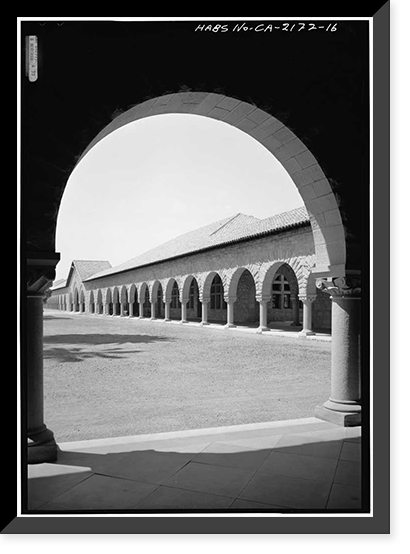 Stanford University Quadrangle, Stanford University Campus, Stanford, Santa Clara County, CA - 16 Classic, Antique Poster