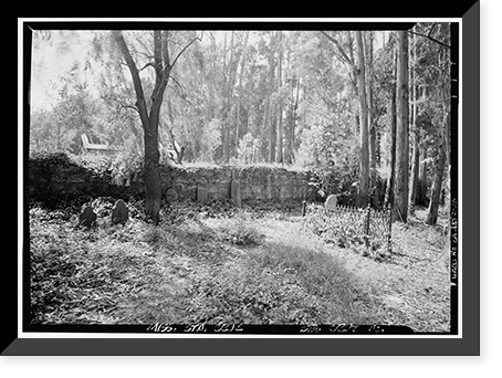 Historic Framed Print, Mission Santa Cruz, Emmet & School Streets, Santa Cruz, Santa Cruz County, CA - 20,  17-7/8" x 21-7/8"