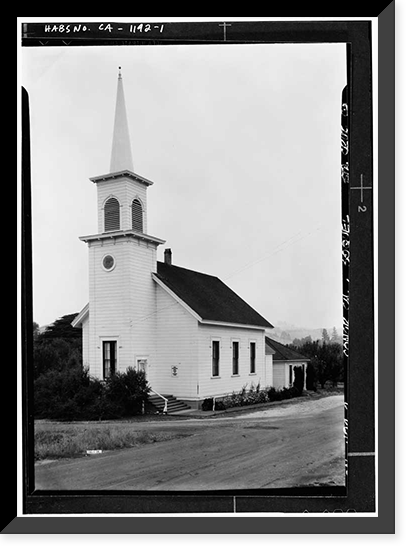 Congregational Church, Soquel, Santa Cruz County, CA Classic, Historic Reproduction