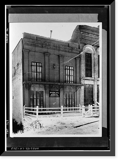 Historic Framed Print, Masonic Hall & Store, Shasta, Shasta County, CA - 3,  17-7/8" x 21-7/8"
