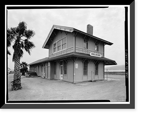 Southern Pacific Passenger Depot, Southeast First & A Streets (moved from CA, Banta), Benicia, Solano County, CA - 2, Antique Print