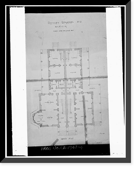 Benicia Arsenal, Duplex Officer's Quarters, Benicia, Solano County, CA - 4, Vintage Poster